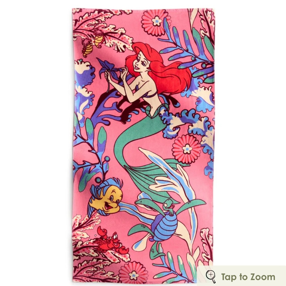 Vera Bradley Disney Ariel’s Pink lagoon beach towel NIP